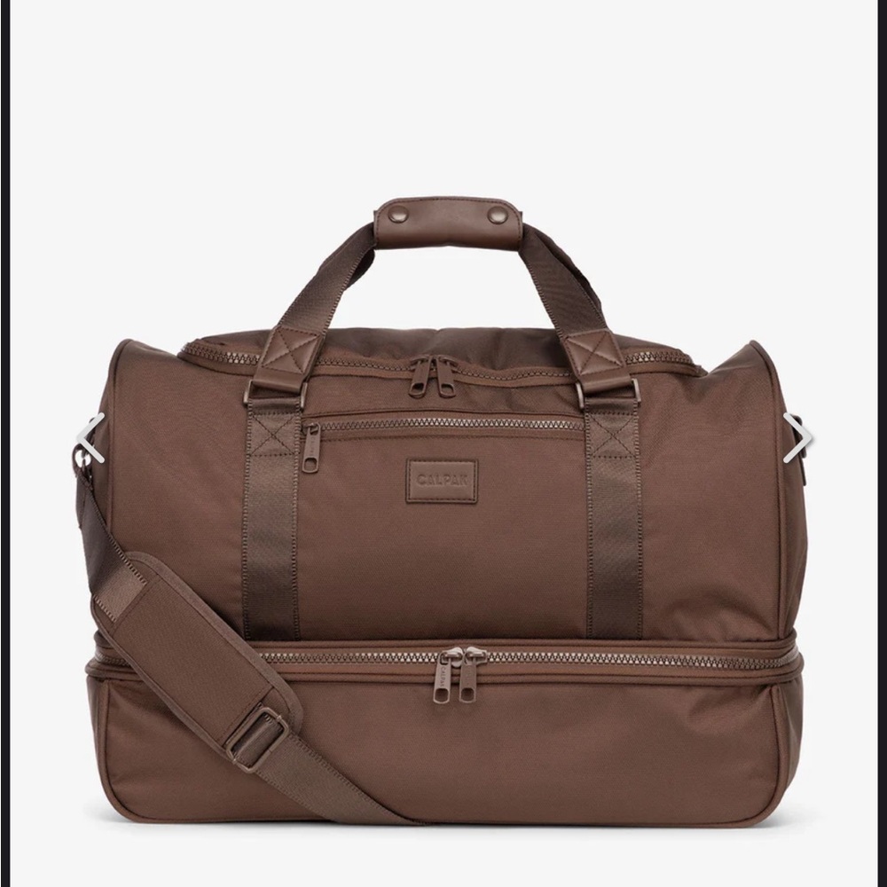 Calpak Stevyn Duffel Bag with Shoe Compartment in Walnut